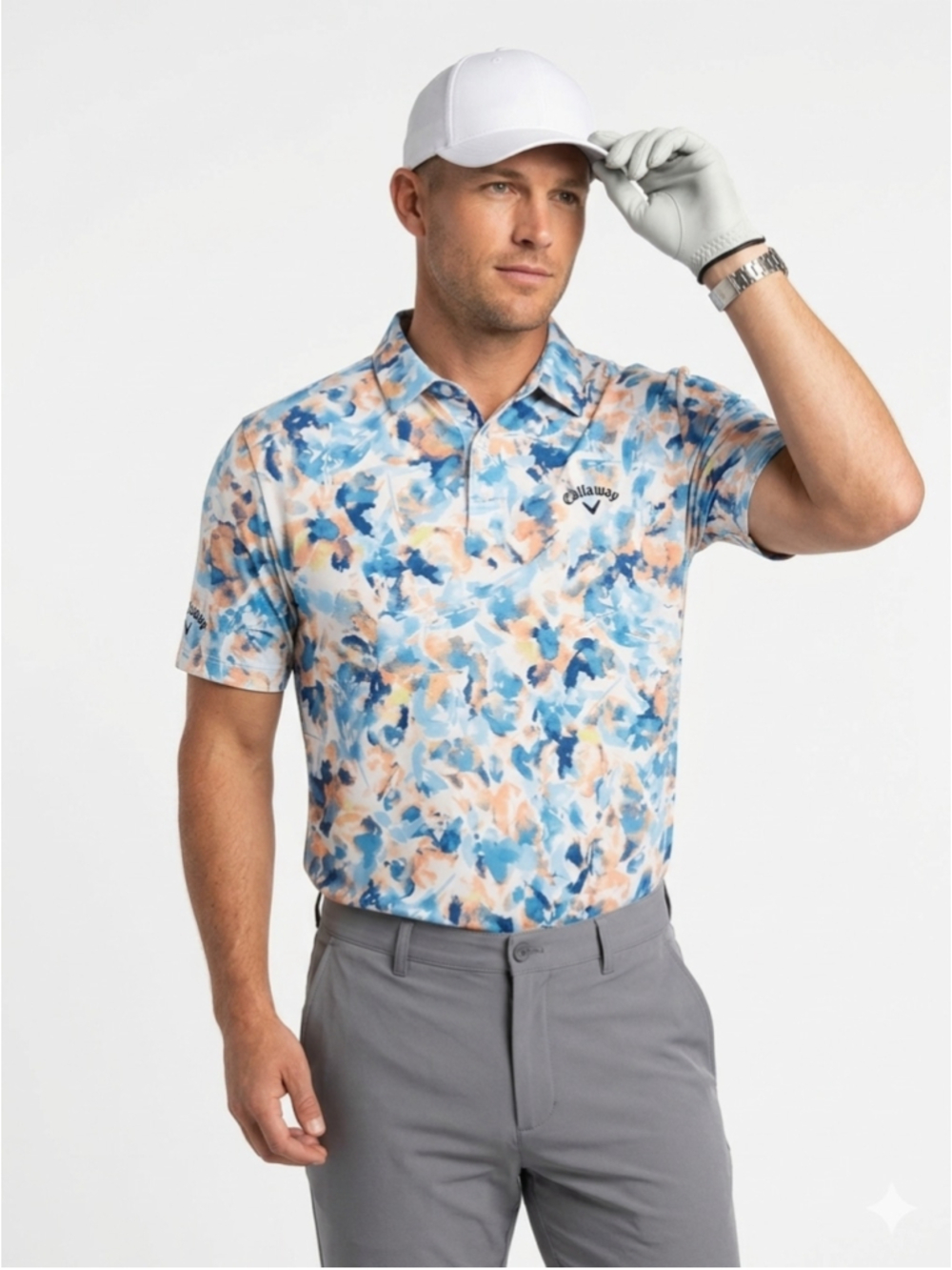 Callaway Opti-Dri Watercolor Floral Men’s Golf Polo XL - 967